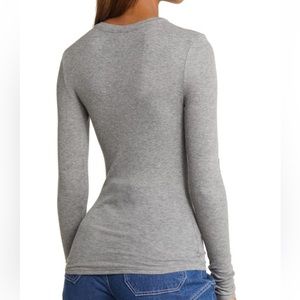 BP Ribbed Long Sleeve Medium Grey